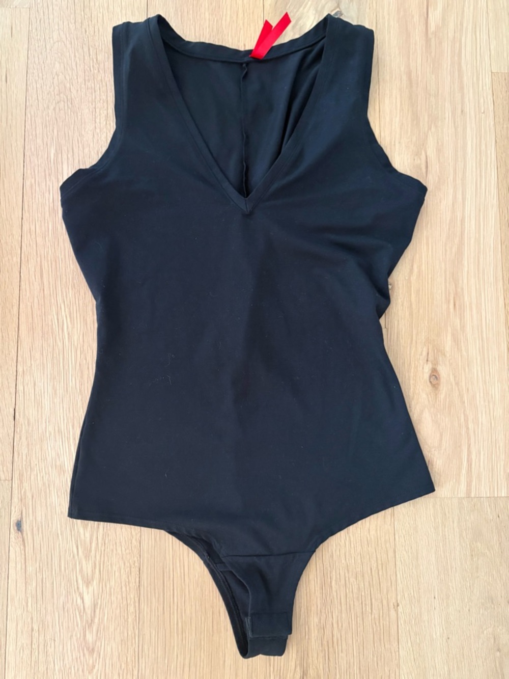 SPANX Black V-Neck Sleeveless Bodysuit
